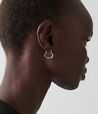 kate spade new york Amour Heart Huggie Hoop Earrings