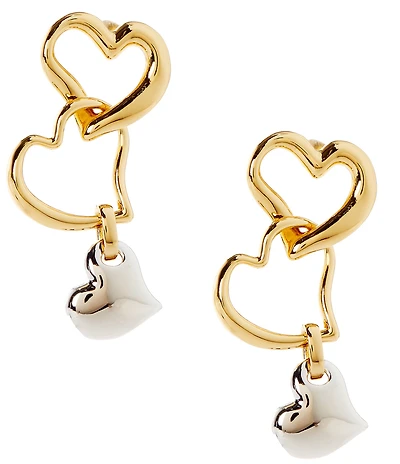 kate spade new york Amour Heart Linear Earrings