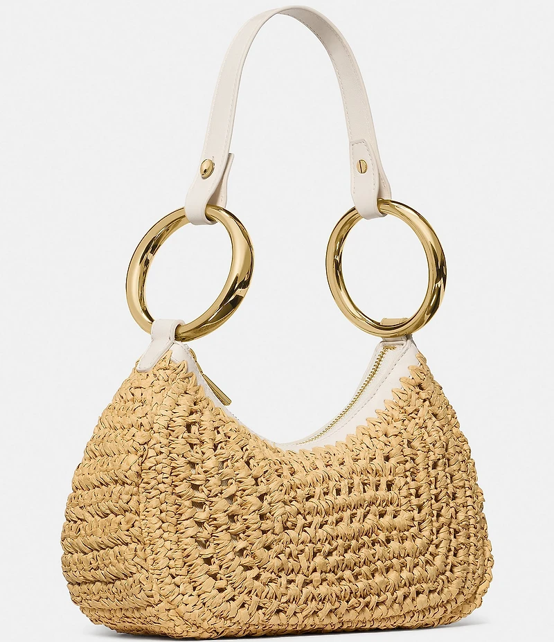 kate spade new york Bangle Handle Straw Convertible Shoulder Bag