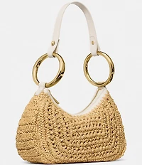 kate spade new york Bangle Handle Straw Convertible Shoulder Bag