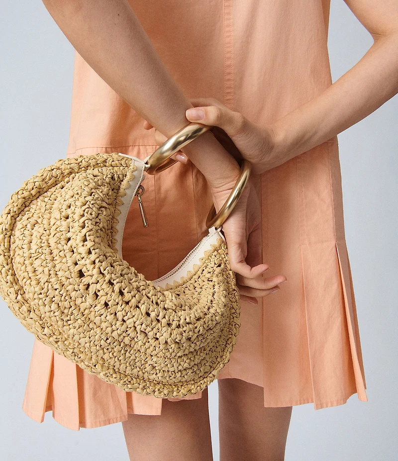 kate spade new york Bangle Handle Straw Convertible Shoulder Bag