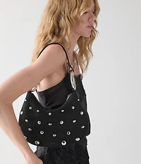 kate spade new york Bangle Studded Suede Convertible Bracelet Bag