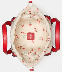 kate spade new york Basket Leather Woven Drawstring Bag