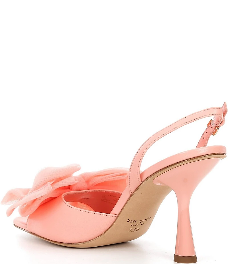 kate spade new york Beau Mesh Bow Slingback Dress Sandals