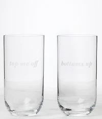 kate spade new york Bottoms Up & Top Me Off, Hiball Glasses, Set of 2