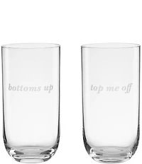 kate spade new york Bottoms Up & Top Me Off, Hiball Glasses, Set of 2