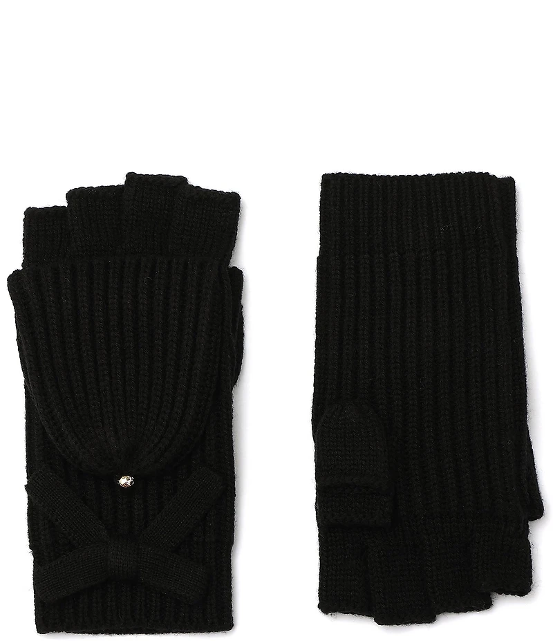 kate spade new york Bow Pop Knit Flip Top Mittens