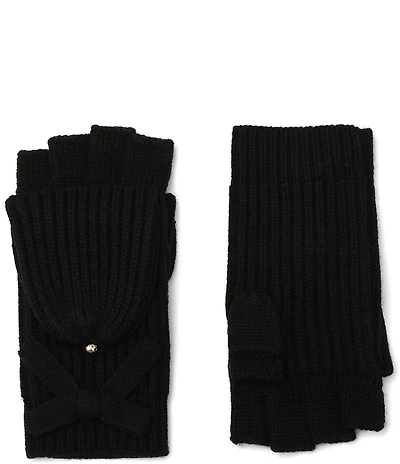 kate spade new york Bow Pop Knit Flip Top Mittens