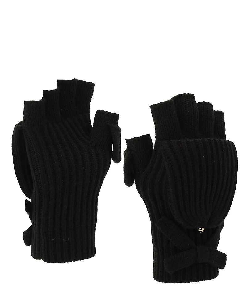 kate spade new york Bow Pop Knit Flip Top Mittens