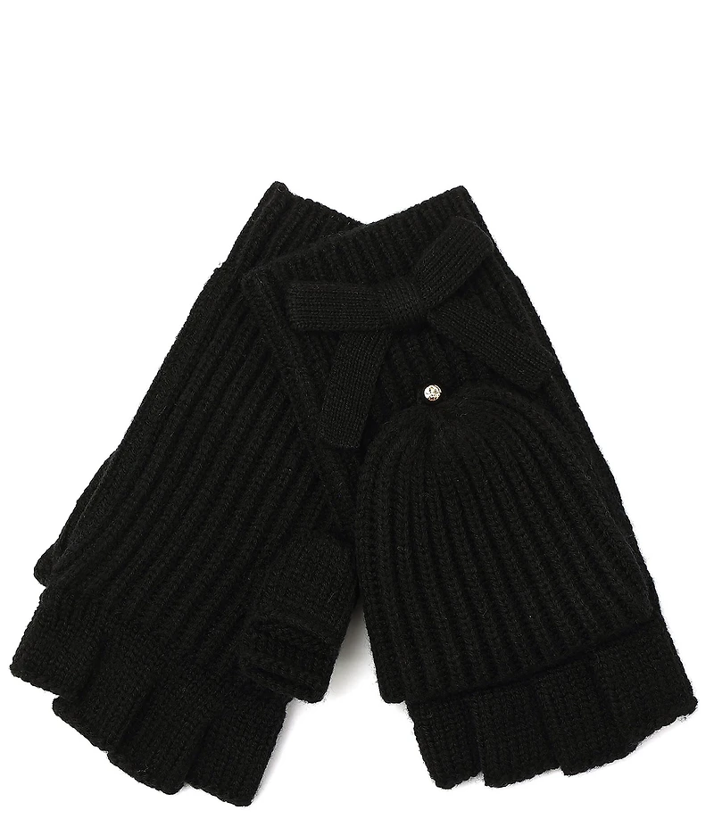 kate spade new york Bow Pop Knit Flip Top Mittens
