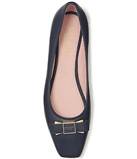 kate spade new york Bowdie Leather Bow Logo Detail Ballet Flats