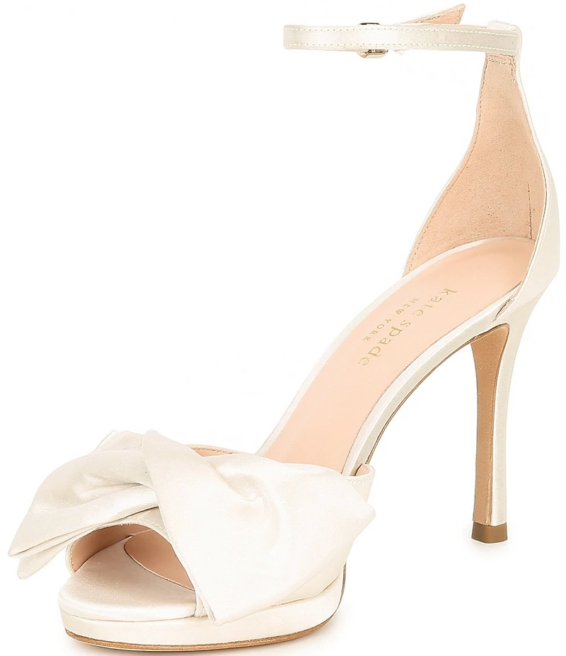 kate spade new york Bridal Bow Satin Dress Sandals