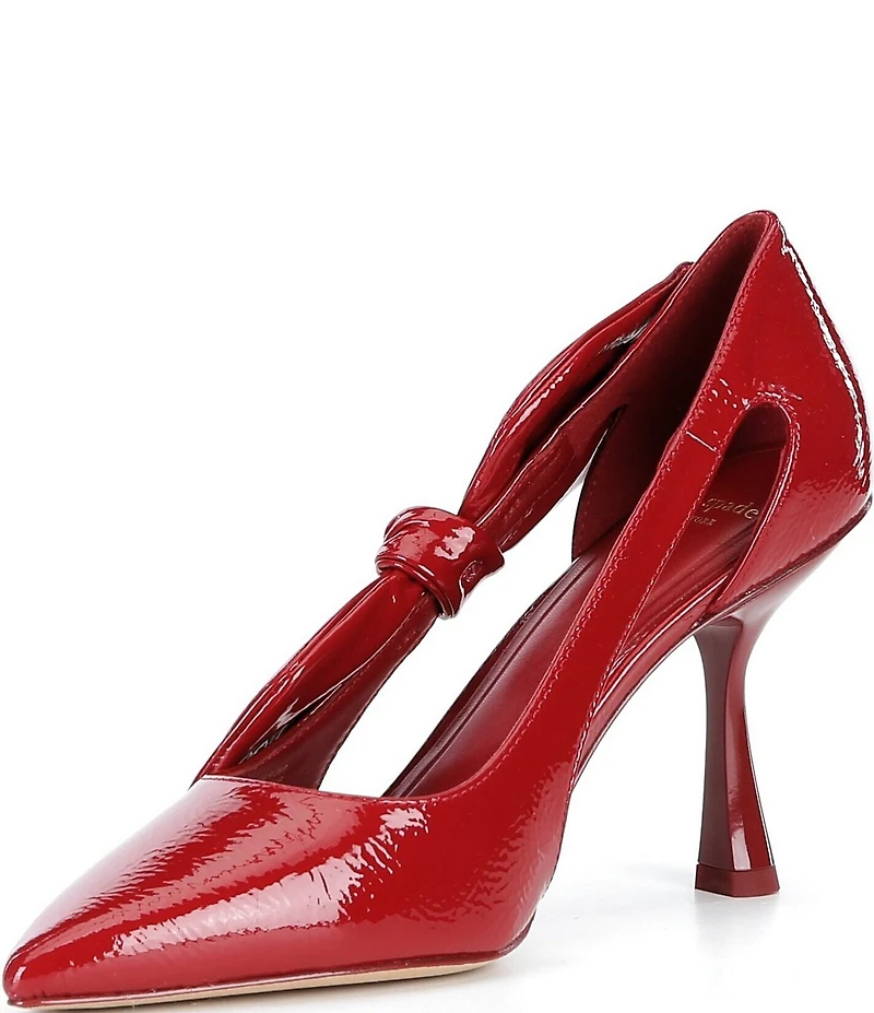 kate spade new york Bunnie Side Bow Patent Leather Pointed Toe Pumps