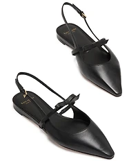 kate spade new york Carolina Leather Bow Detail Mary Jane Slingback Flats