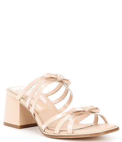 kate spade new york Carolina Patent Leather Bow Slide Sandals