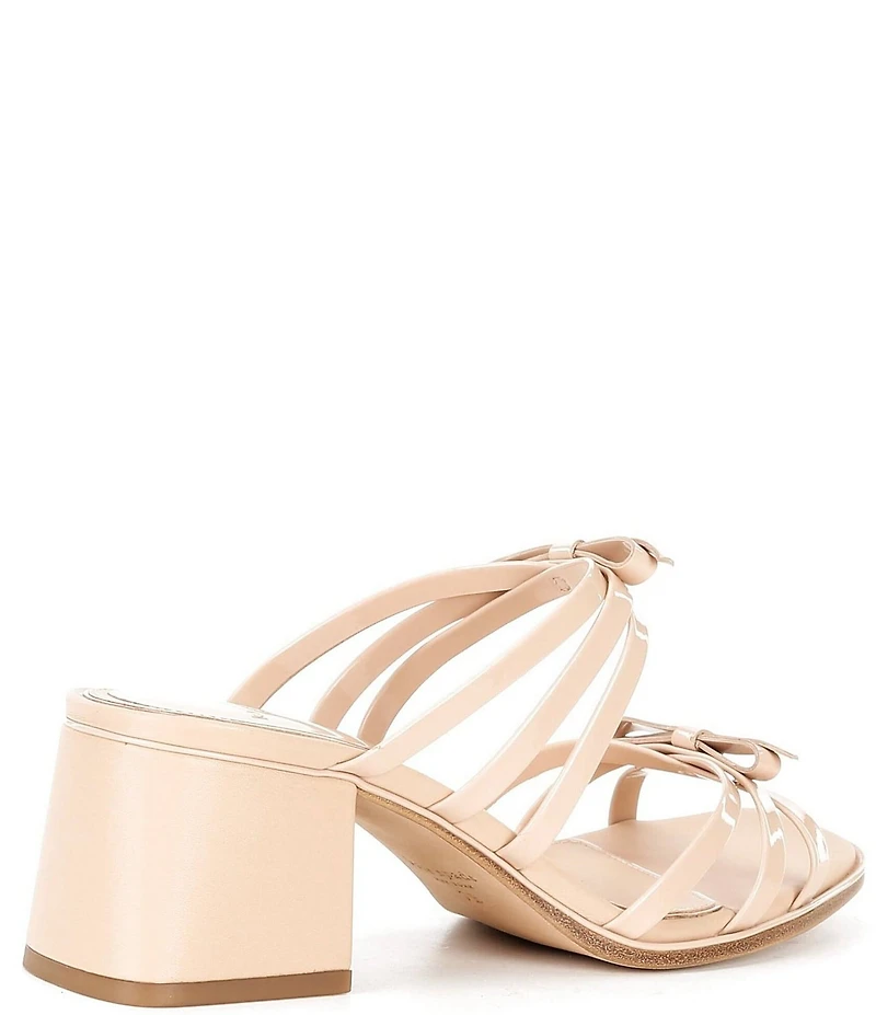 kate spade new york Carolina Patent Leather Bow Slide Sandals