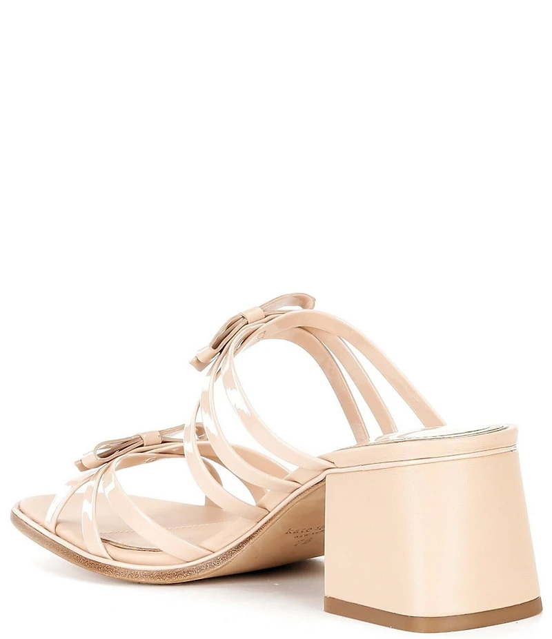 kate spade new york Carolina Patent Leather Bow Slide Sandals