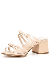kate spade new york Carolina Patent Leather Bow Slide Sandals