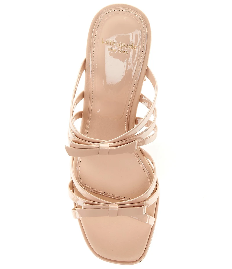 kate spade new york Carolina Patent Leather Bow Slide Sandals