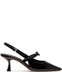 kate spade new york Carolina Patent Leather Slingback Bow Detail Pumps