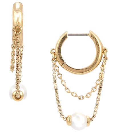 kate spade new york Chain Huggie Hoop Earrings