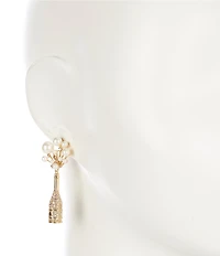 kate spade new york Cheers To That Crystal and Pearl Novelty Statement Drop Earrings