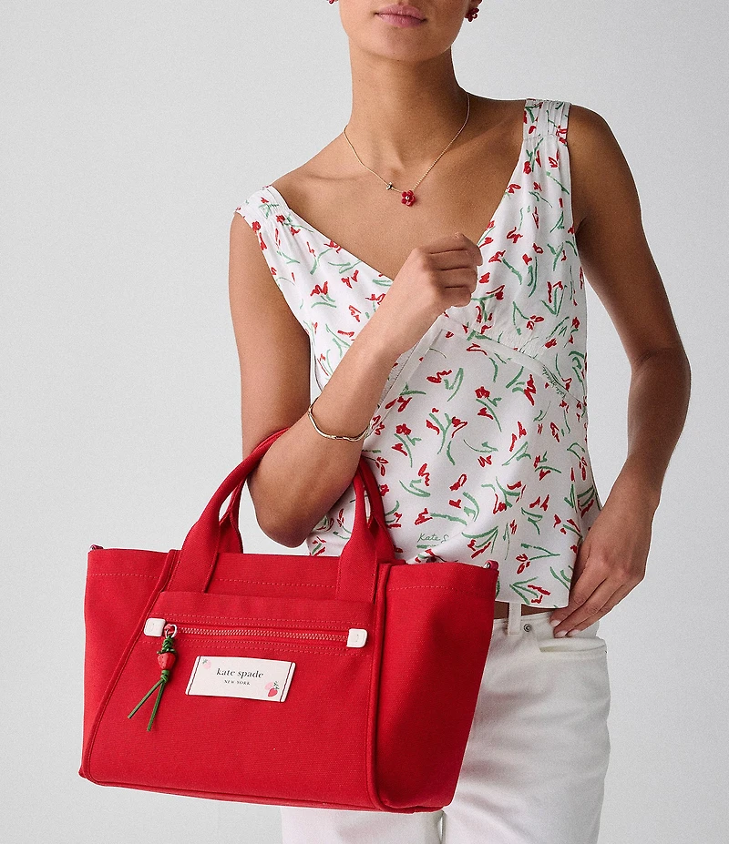 kate spade new york Dash Strawberry Canvas Tote Bag