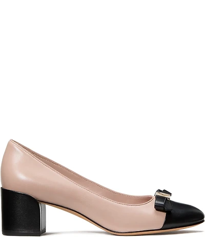 kate spade new york Deco Bow Leather Ballet Pumps