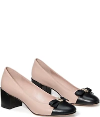 kate spade new york Deco Bow Leather Ballet Pumps