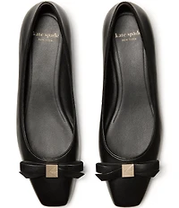 kate spade new york Deco Bow Leather Flats
