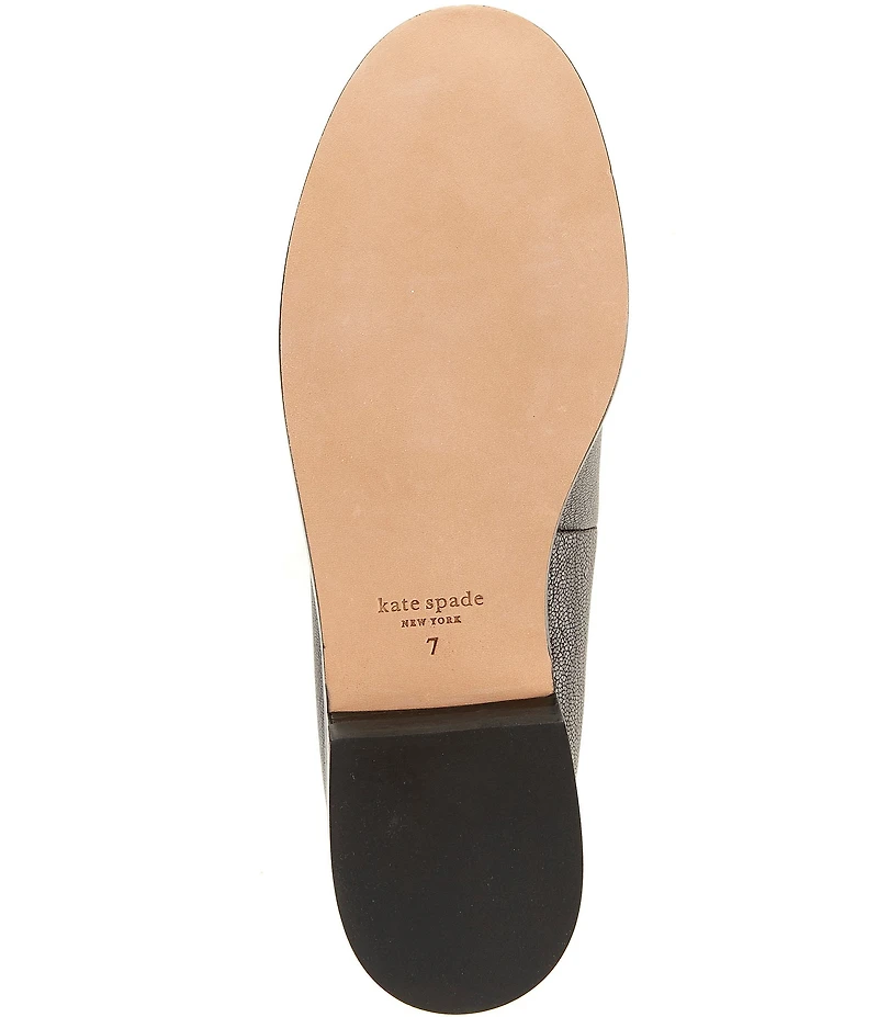 kate spade new york Deco Bow Leather Loafers