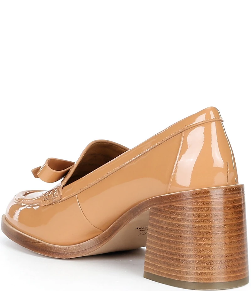 kate spade new york Deco Bow Patent Leather Block Loafers