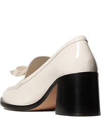 kate spade new york Deco Bow Patent Leather Block Loafers
