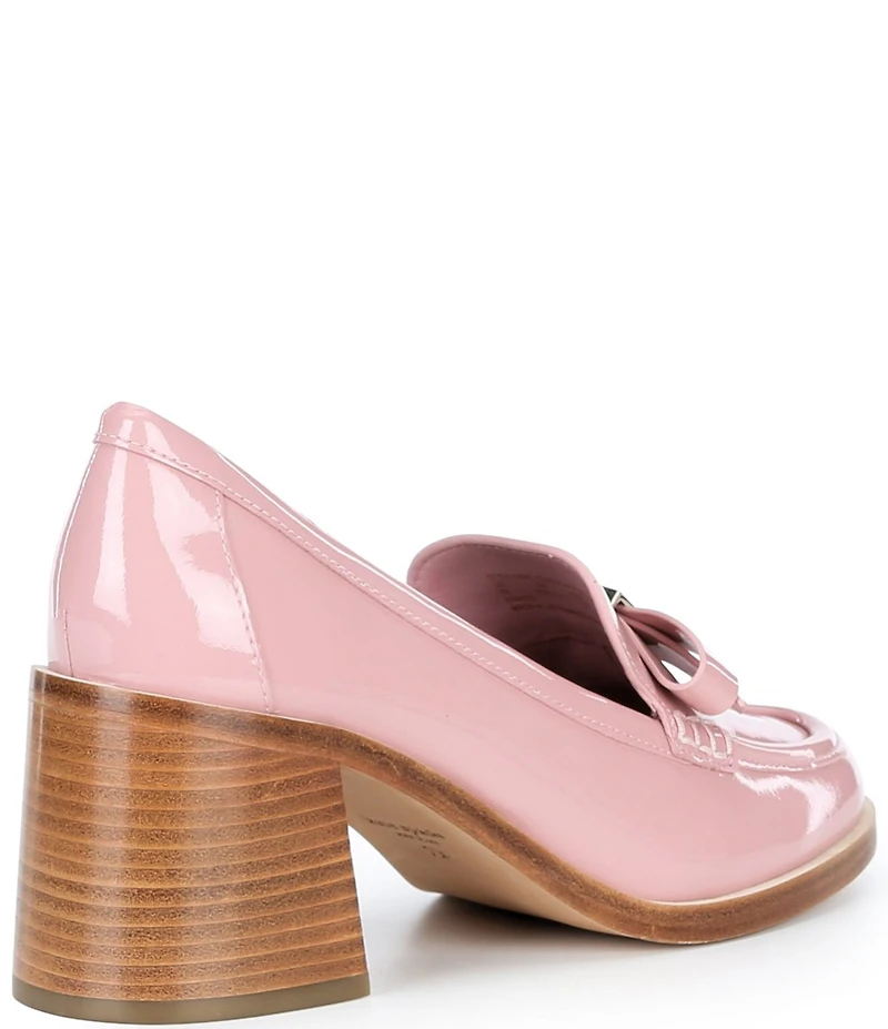 kate spade new york Deco Bow Patent Leather Block Loafers