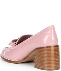 kate spade new york Deco Bow Patent Leather Block Loafers
