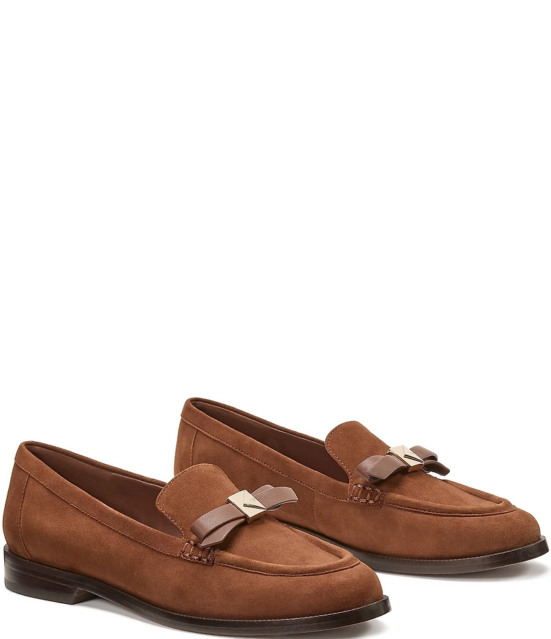 kate spade new york Deco Bow Suede Loafers