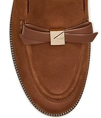 kate spade new york Deco Bow Suede Loafers