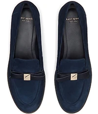 kate spade new york Deco Bow Suede Loafers