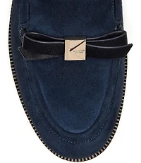 kate spade new york Deco Bow Suede Loafers