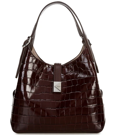 kate spade new york Deco Crocodile Embossed Crossbody Tote Bag