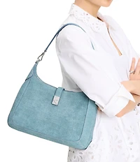 kate spade new york Deco Denim Suede Shoulder Bag