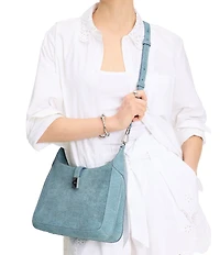 kate spade new york Deco Denim Suede Shoulder Bag