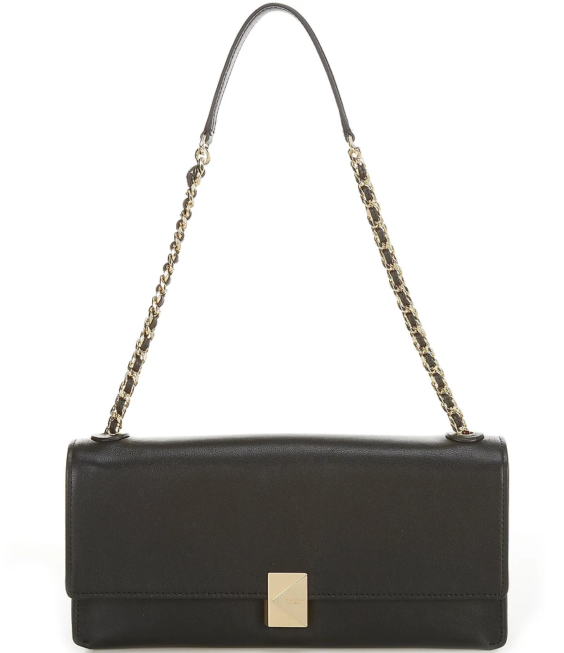 kate spade new york Deco Fine Grain Leather Soft Shoulder Bag