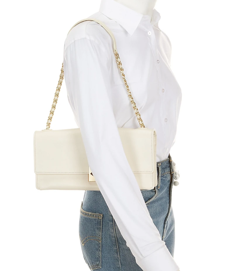 kate spade new york Deco Fine Grain Leather Soft Shoulder Bag