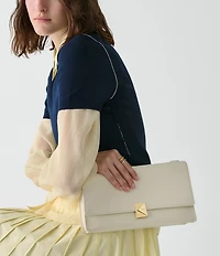 kate spade new york Deco Fine Grain Leather Soft Shoulder Bag