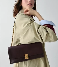 kate spade new york Deco Fine Grain Leather Soft Shoulder Bag