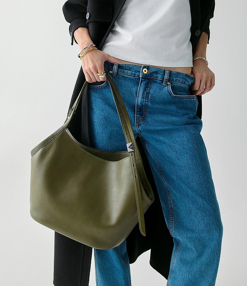 kate spade new york Deco Fine Grain Leather Tulip Tote Bag