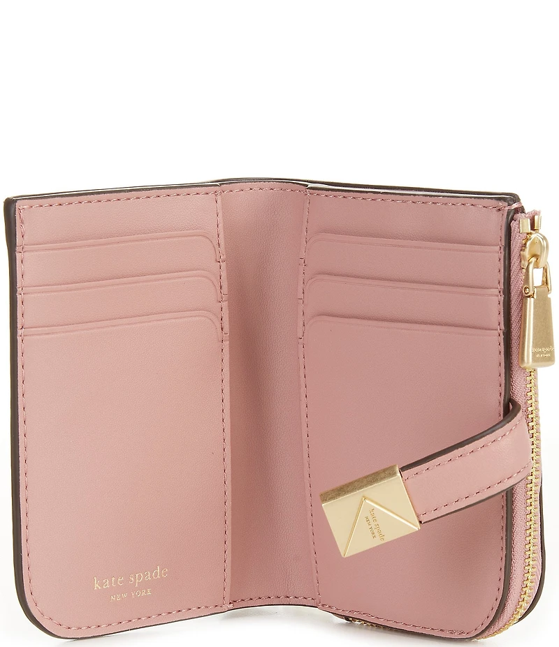 kate spade new york Deco Leather Small Compact Wallet