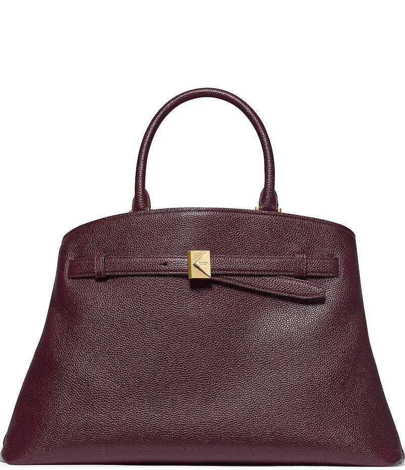 kate spade new york Deco Large Belted Pebbled Leather Satchel Bag