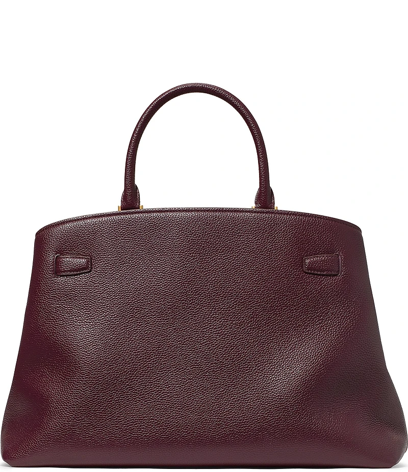 kate spade new york Deco Large Belted Pebbled Leather Satchel Bag